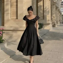 Off-Shoulder Cocktail Dress​